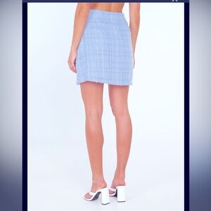 Aqua Bloomingdale’s fitted tile patterned coastal pocket skirt  size small